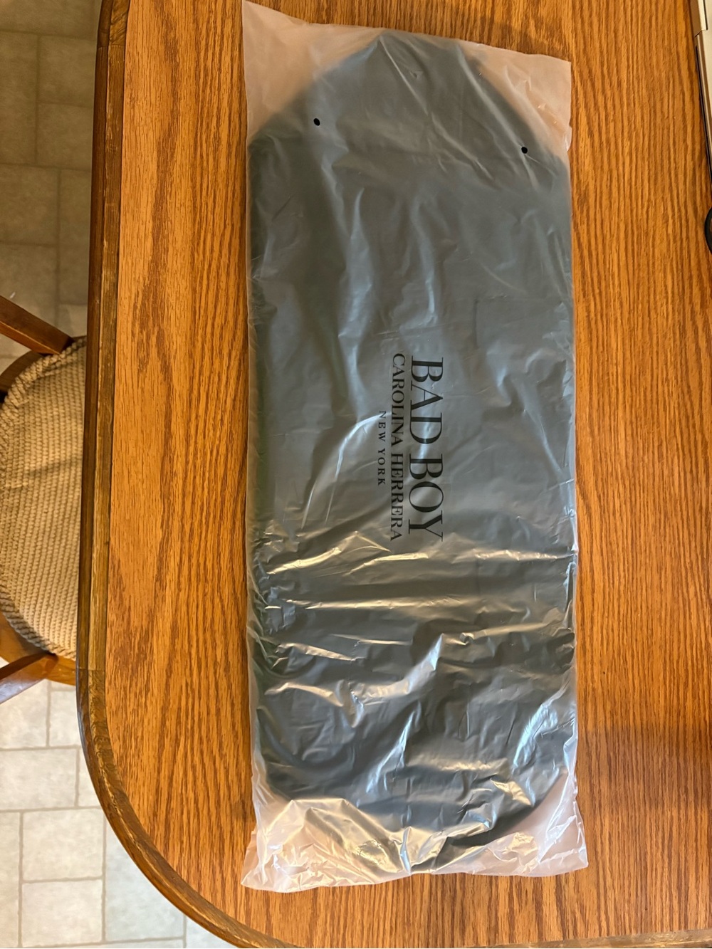 New Carolina Herrera Black 'Bad Boy' Gym Bag